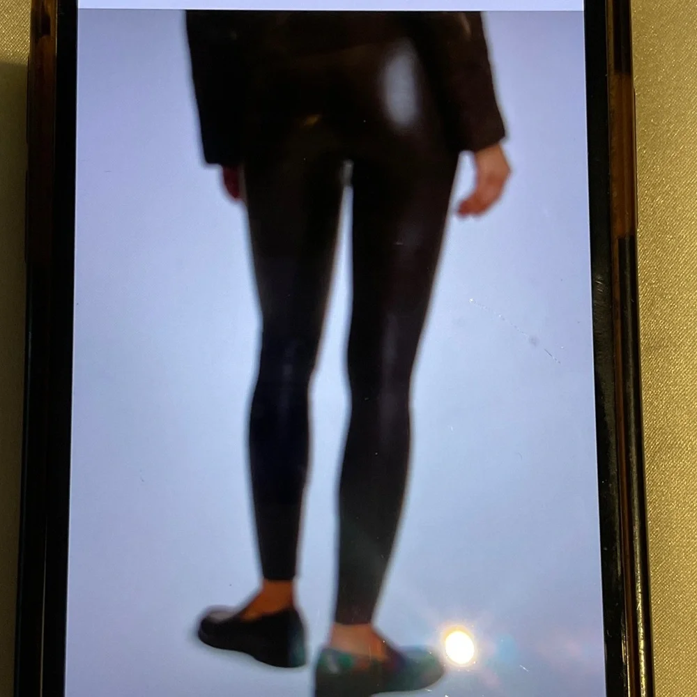 Commando Control Espresso Faux Leather Leggings NWT - Picture 3 of 10